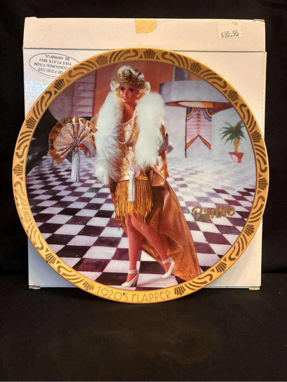 1995 Vintage Enesco 1920s Flapper Barbie | Limited Edition Plate | COA | Box